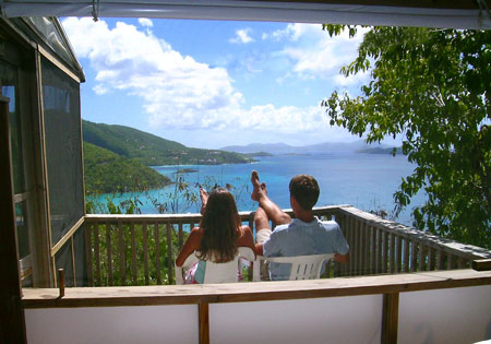 Every eco-tent has a large deck for enjoying the views.